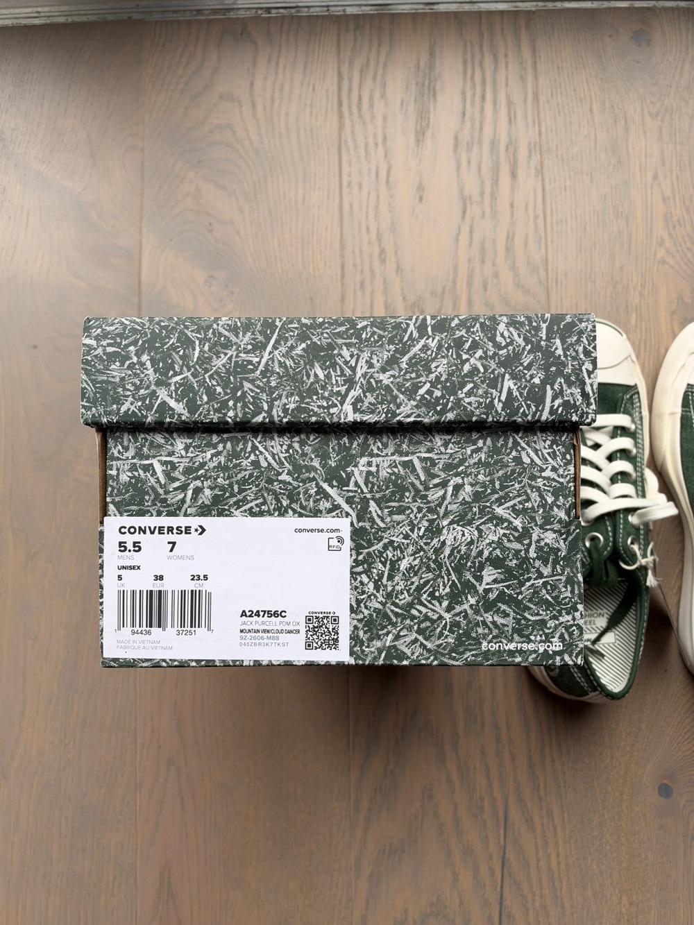 Converse x Palmes Jack Purcell PDM in Green Canvas - Picture 2 of 6